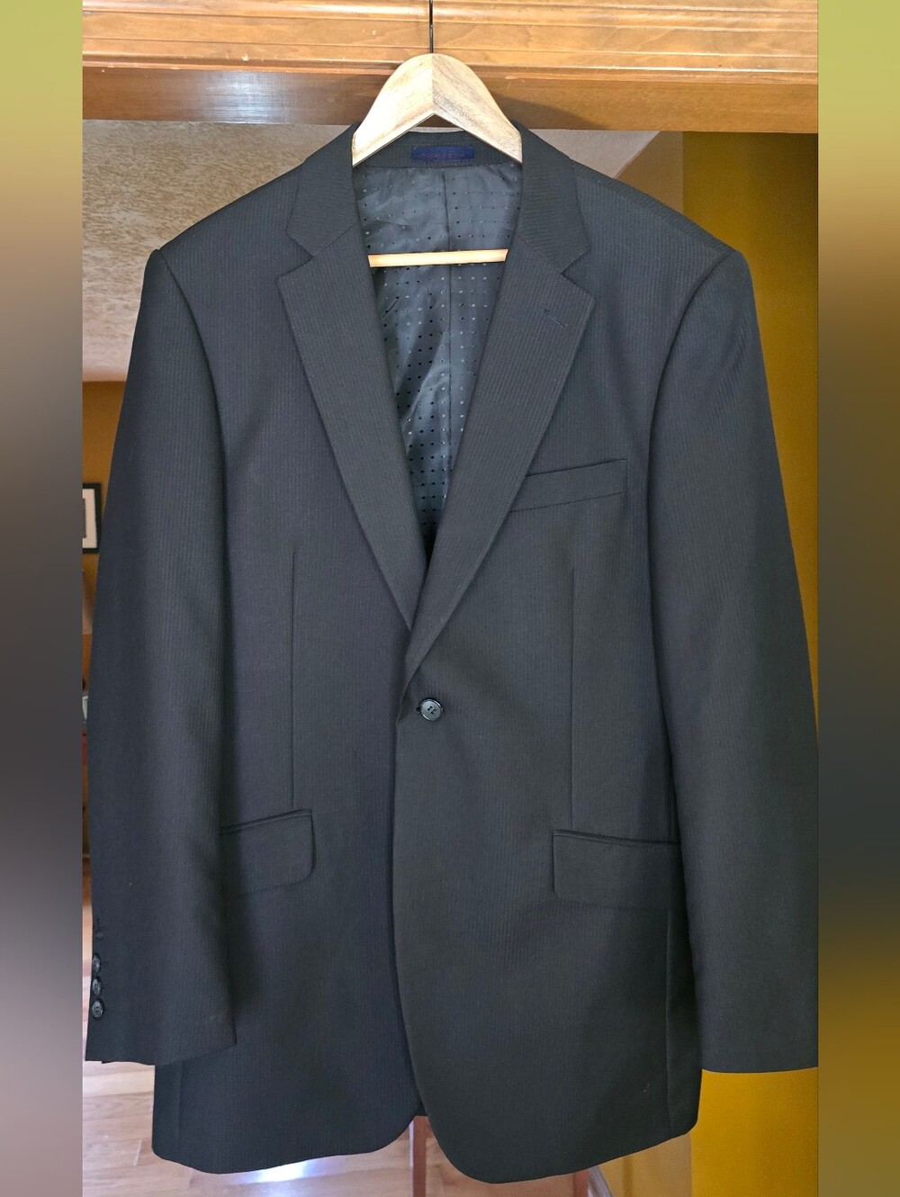 English Laundry Pinstrip Striped Blazer 40R Sport Coat Jacket Tuxedo